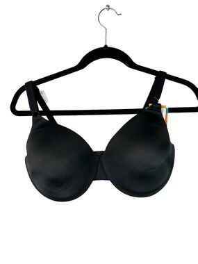 Warners Black Underwire Bra 38DD Cushioned Comfort Support Everyday NWT